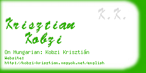krisztian kobzi business card