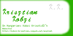 krisztian kobzi business card